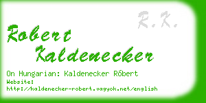 robert kaldenecker business card