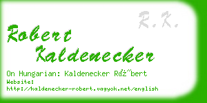 robert kaldenecker business card